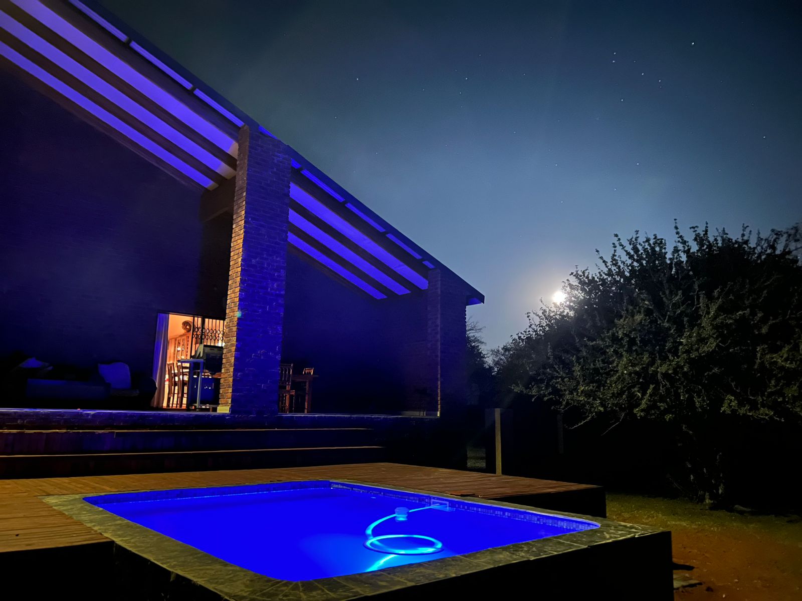 Piscine nocturne en Afrique du Sud